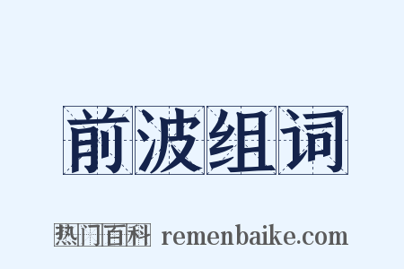 前波组词是什么意思的图片